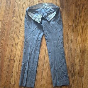 Women’s Gray Dress Pants - Classic Flat Front Trousers